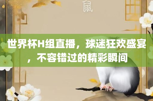 世界杯H组直播，球迷狂欢盛宴，不容错过的精彩瞬间