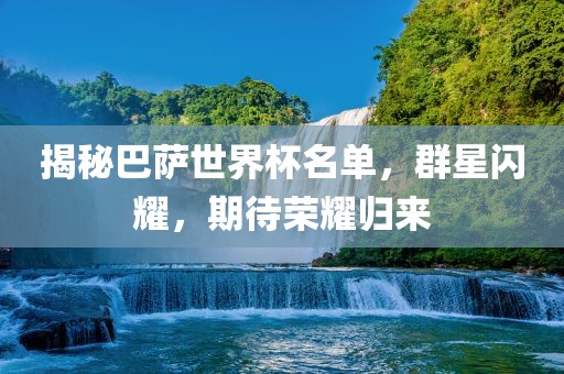 揭秘巴萨世界杯名单，群星闪耀，期待荣耀归来