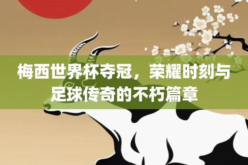 梅西世界杯夺冠，荣耀时刻与足球传奇的不朽篇章
