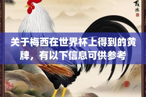 关于梅西在世界杯上得到的黄牌，有以下信息可供参考