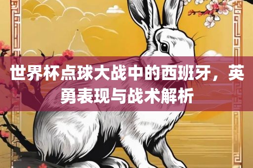 世界杯点球大战中的西班牙，英勇表现与战术解析