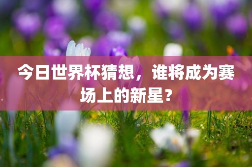 今日世界杯猜想，谁将成为赛场上的新星？