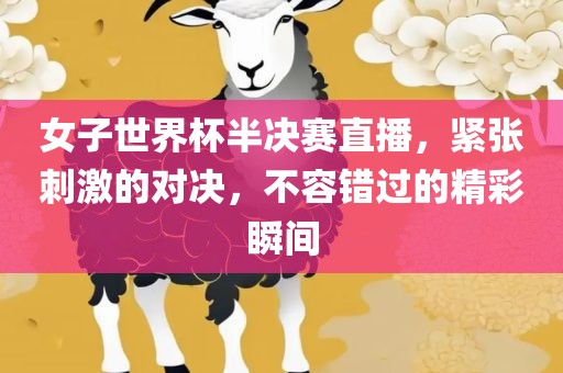 女子世界杯半决赛直播，紧张刺激的对决，不容错过的精彩瞬间
