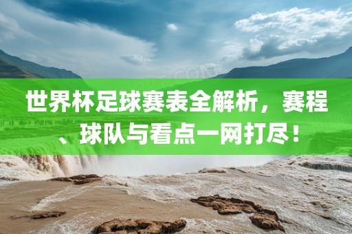 世界杯足球赛表全解析，赛程、球队与看点一网打尽！