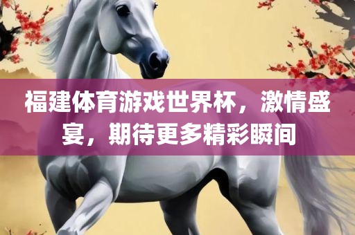 福建体育游戏世界杯，激情盛宴，期待更多精彩瞬间