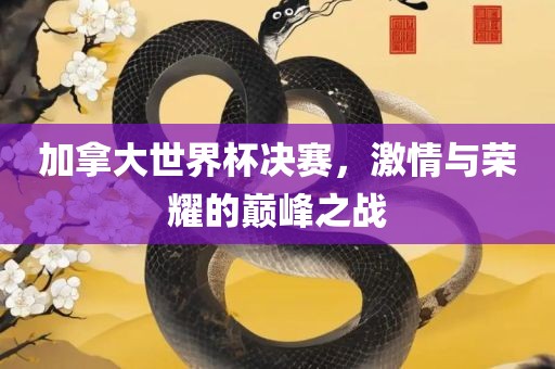 加拿大世界杯决赛，激情与荣耀的巅峰之战