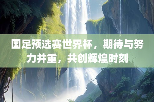 国足预选赛世界杯，期待与努力并重，共创辉煌时刻