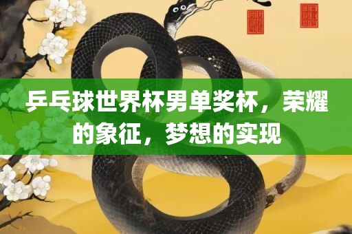 乒乓球世界杯男单奖杯，荣耀的象征，梦想的实现