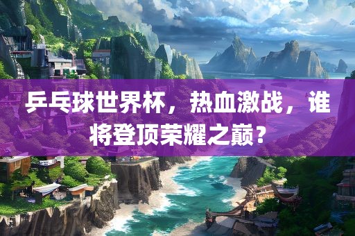 乒乓球世界杯，热血激战，谁将登顶荣耀之巅？