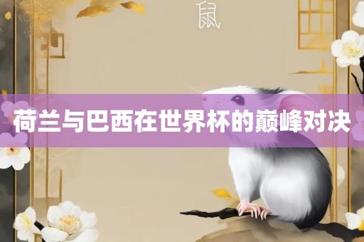 荷兰与巴西在世界杯的巅峰对决