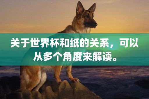 关于世界杯和纸的关系，可以从多个角度来解读。