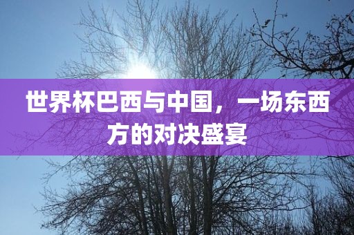 世界杯巴西与中国，一场东西方的对决盛宴