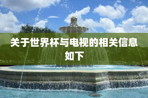 关于世界杯与电视的相关信息如下