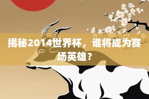 揭秘2014世界杯，谁将成为赛场英雄？