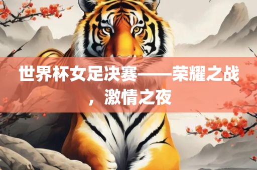 世界杯女足决赛——荣耀之战，激情之夜