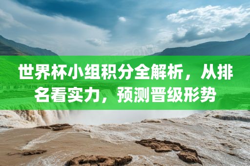 世界杯小组积分全解析，从排名看实力，预测晋级形势