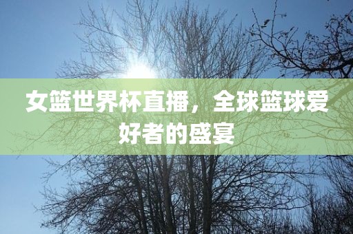 女篮世界杯直播，全球篮球爱好者的盛宴