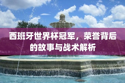 西班牙世界杯冠军，荣誉背后的故事与战术解析