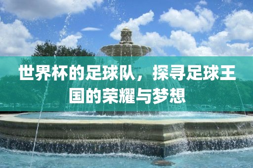 世界杯的足球队，探寻足球王国的荣耀与梦想
