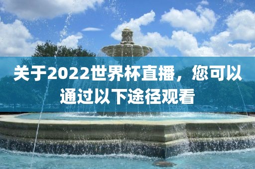 关于2022世界杯直播，您可以通过以下途径观看