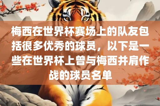 梅西在世界杯赛场上的队友包括很多优秀的球员，以下是一些在世界杯上曾与梅西并肩作战的球员名单
