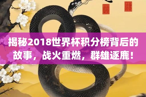 揭秘2018世界杯积分榜背后的故事，战火重燃，群雄逐鹿！