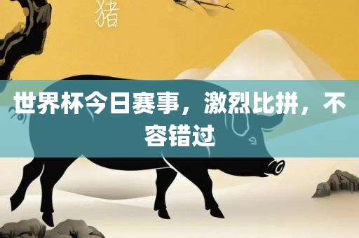 世界杯今日赛事，激烈比拼，不容错过