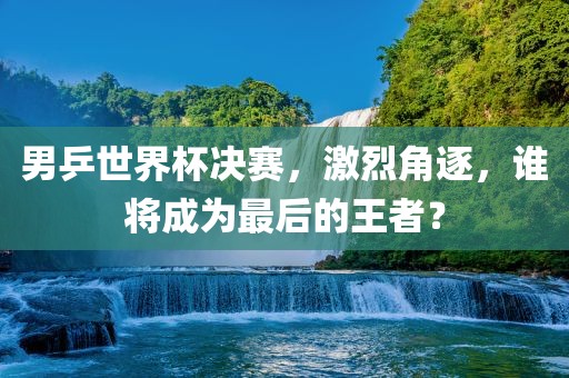 男乒世界杯决赛，激烈角逐，谁将成为最后的王者？