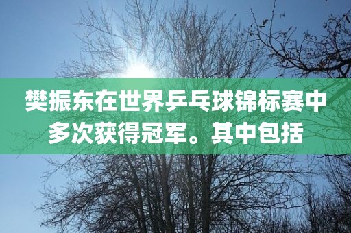 樊振东在世界乒乓球锦标赛中多次获得冠军。其中包括