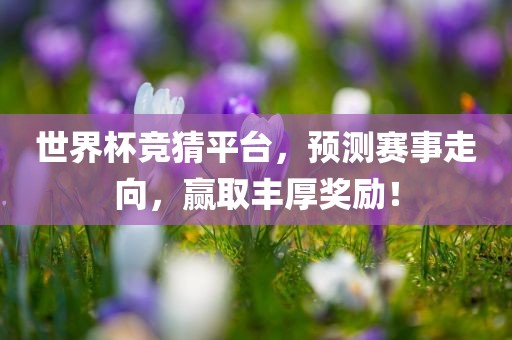 世界杯竞猜平台，预测赛事走向，赢取丰厚奖励！