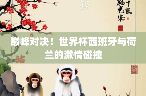 巅峰对决！世界杯西班牙与荷兰的激情碰撞