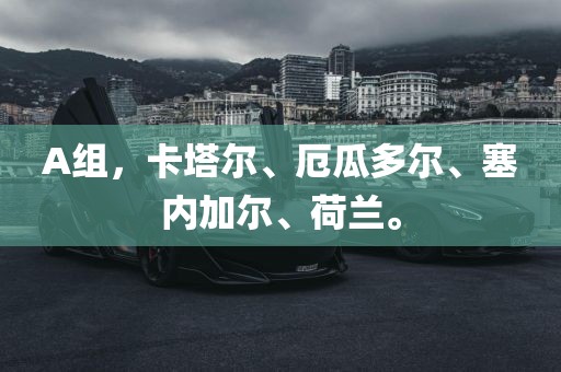 A组，卡塔尔、厄瓜多尔、塞内加尔、荷兰。