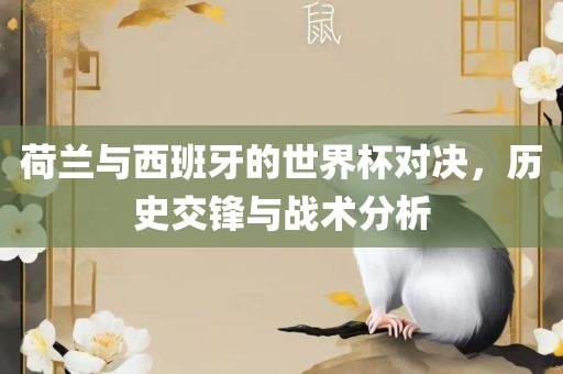 荷兰与西班牙的世界杯对决，历史交锋与战术分析