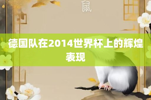德国队在2014世界杯上的辉煌表现