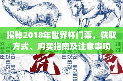 揭秘2018年世界杯门票，获取方式、购买指南及注意事项
