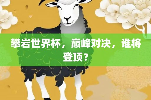 攀岩世界杯，巅峰对决，谁将登顶？