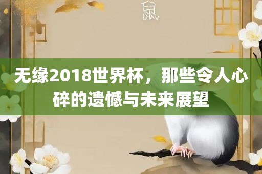 无缘2018世界杯，那些令人心碎的遗憾与未来展望
