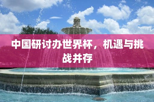中国研讨办世界杯，机遇与挑战并存