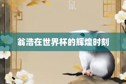 翁浩在世界杯的辉煌时刻