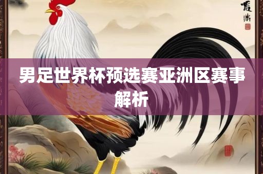 男足世界杯预选赛亚洲区赛事解析