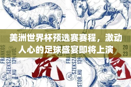 美洲世界杯预选赛赛程，激动人心的足球盛宴即将上演