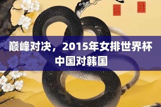 巅峰对决，2015年女排世界杯中国对韩国