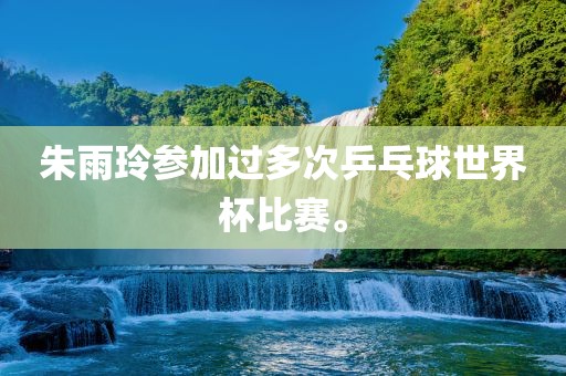 朱雨玲参加过多次乒乓球世界杯比赛。