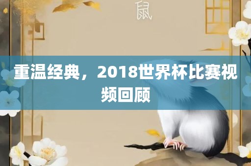 重温经典，2018世界杯比赛视频回顾
