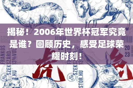揭秘！2006年世界杯冠军究竟是谁？回顾历史，感受足球荣耀时刻！