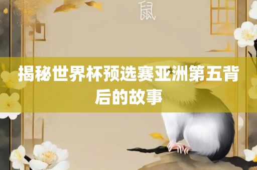 揭秘世界杯预选赛亚洲第五背后的故事