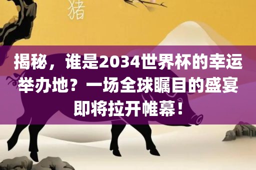 揭秘，谁是2034世界杯的幸运举办地？一场全球瞩目的盛宴即将拉开帷幕！