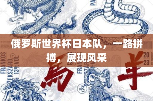 俄罗斯世界杯日本队，一路拼搏，展现风采