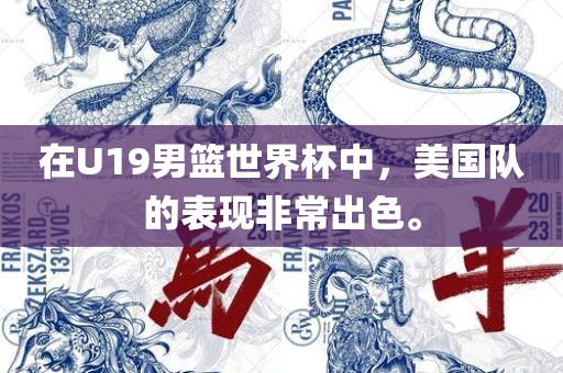 在U19男篮世界杯中，美国队的表现非常出色。