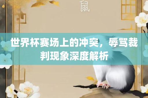 世界杯赛场上的冲突，辱骂裁判现象深度解析